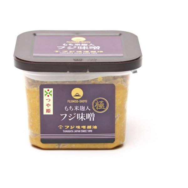 画像1: 山形県産米つや姫と山形県産丸大豆使用 極上味噌（つぶ）（750g）カップ入り もち米麹入り麹歩合200の超高級味噌 (1)