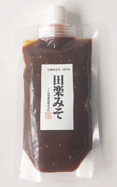 画像1: もち米こうじ田楽味噌250g入　山形県産のつや姫入りの味噌と純米酒で作りました！　ナスやこんにゃくや厚揚げに付けてお召し上がりください！ (1)